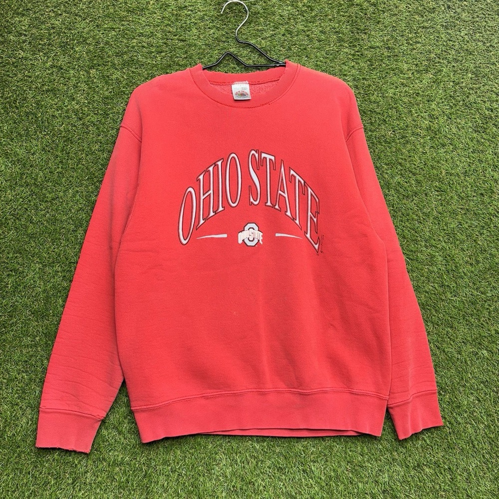 Vintage Ohio State Buckeyes Sweatshirt Mens Large Spell Out Crewneck OSU 90s